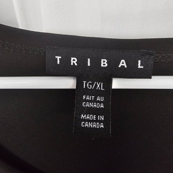 Tribal Black Sleeveless Midi Dress Layered Goth Minimalist XL - Picture 9 of 12